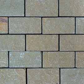 Yellow Limestone Block Paving Tumbled
